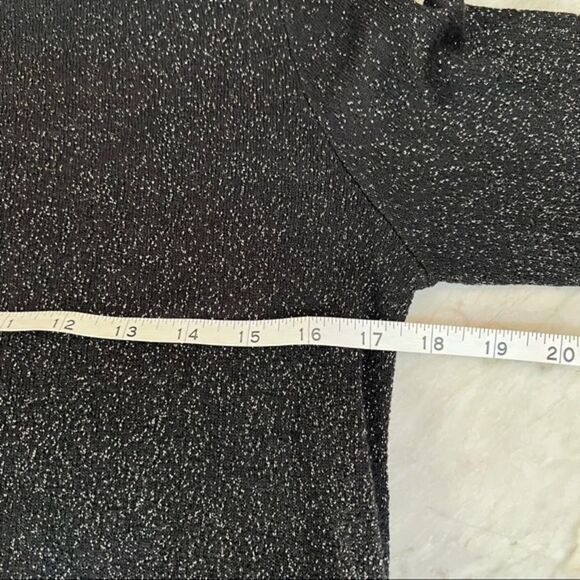 Anthropologie Moth Metallic Sweater Top ruffled sleeves size XS - Picture 4 of 6